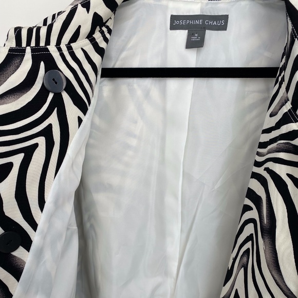 NWT Josephine Chaus Zebra Coat, Sz 16 - Picture 5 of 5